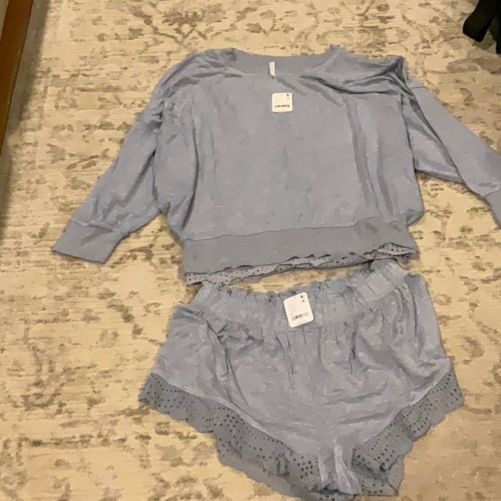 Free People pajama set/ pj set Sz XL NWT